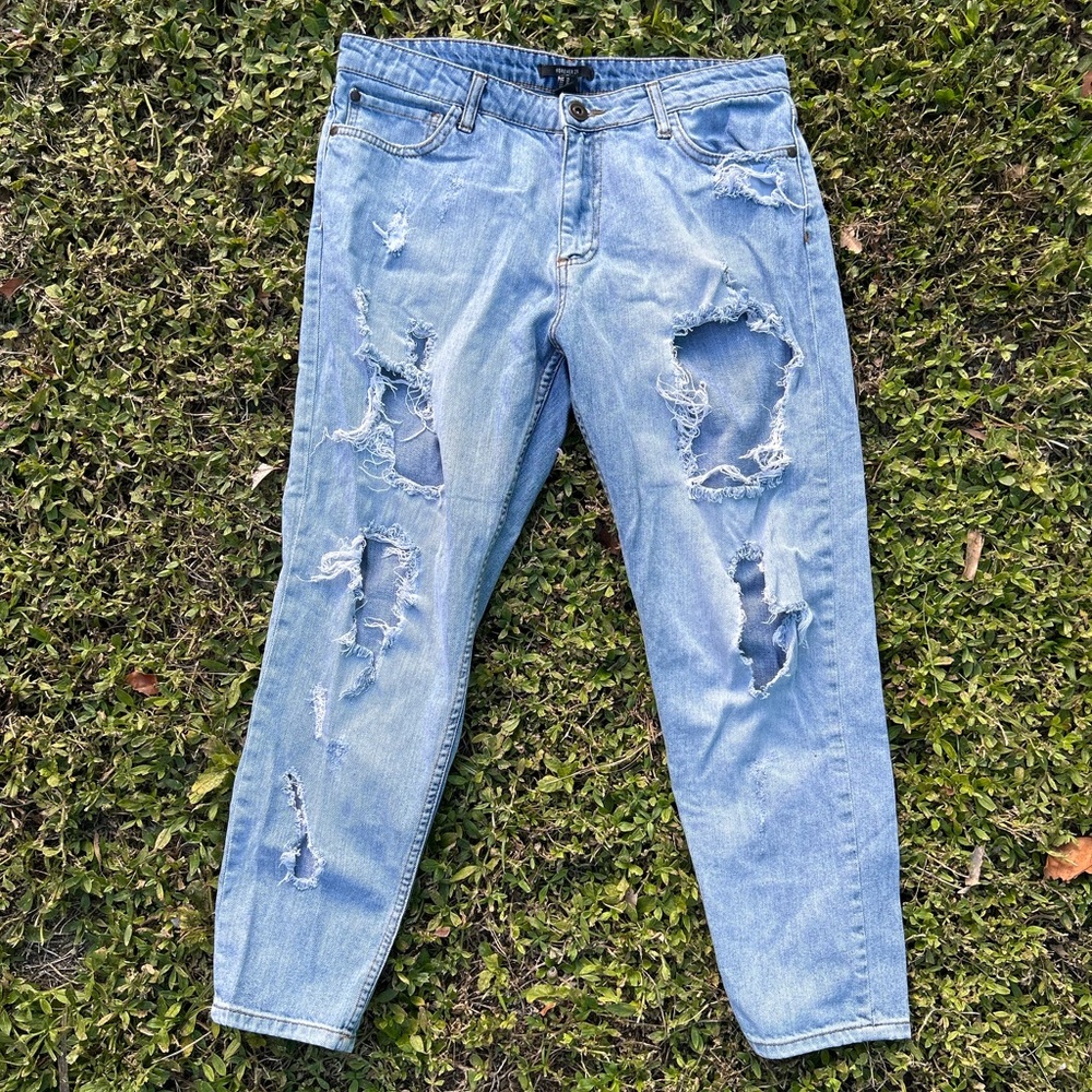 Forever 21 Boyfriend Distressed Holely Jeans